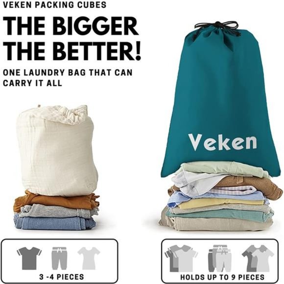 6 Pc Set Packing Cubes Luggage Packing Organizers for Travel Accessories - Picture 6 of 6